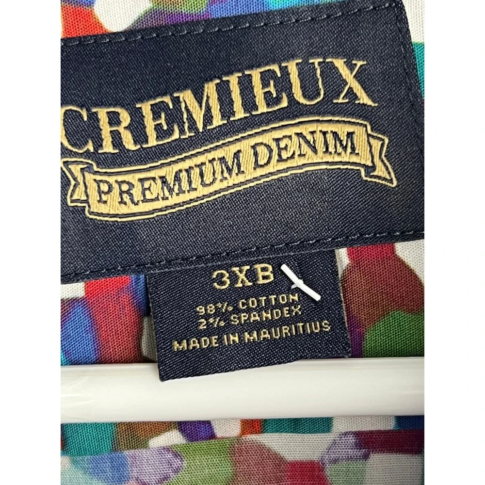 Cremieux Premium Denim Mens 3XB Multicolor Mosaic Print Button Down Shirt L/S